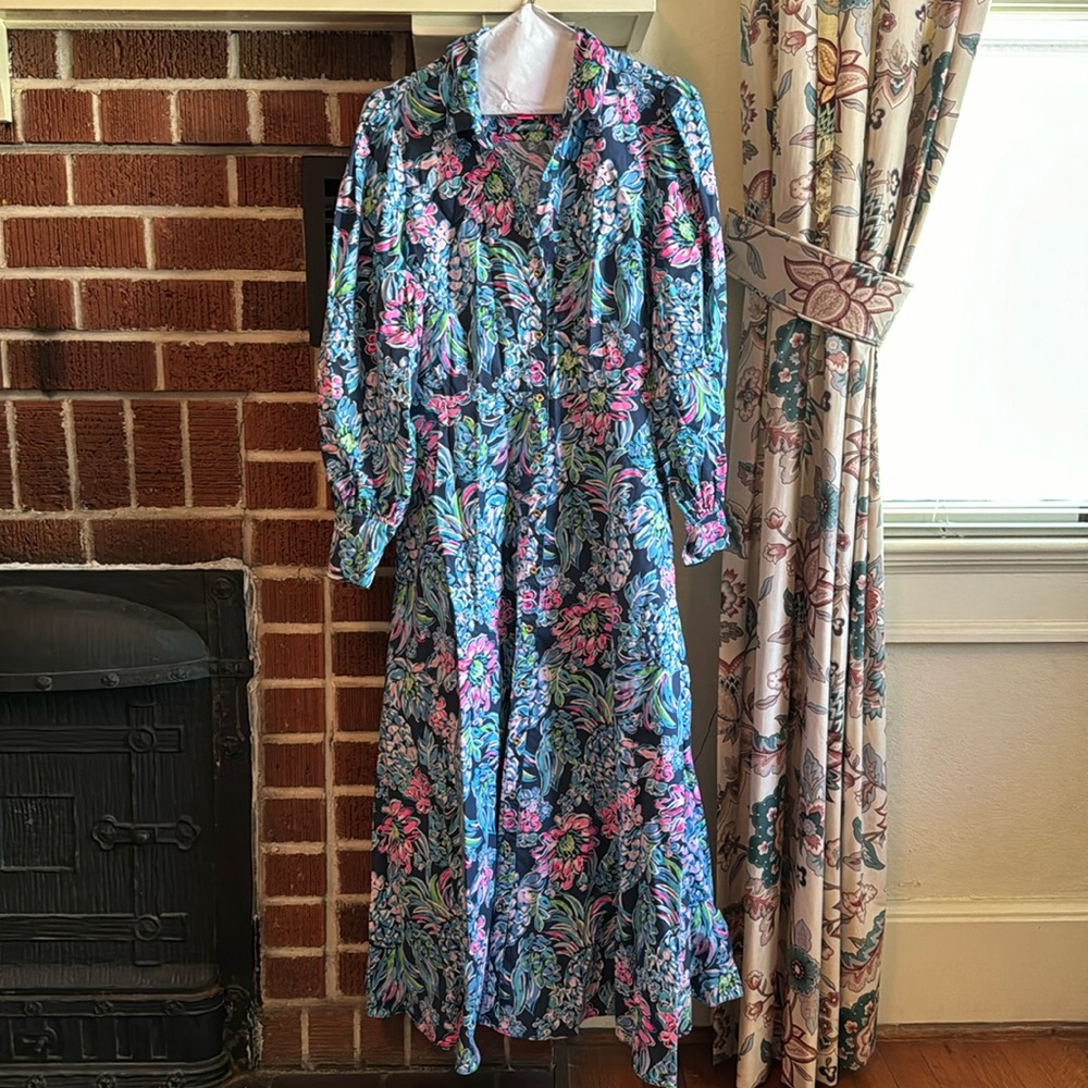 Mira stretch shirt dress